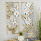 Metal Art - Gold Coastal Wall Decor - Set of 2 14"W X 35"H