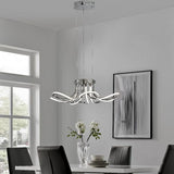 Curves Chandelier - LED Lighting - Chrome Metal