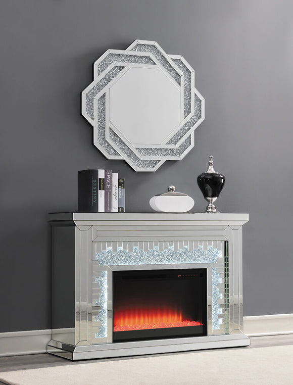 Rectangular Glamorous Fireplace Mirror