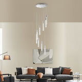 Sparkling Night Chandelier - Lighting Cascading Pendant - 9 Acrylic Block