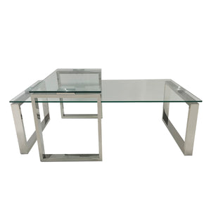 Glass Set Coffee Table and end Table