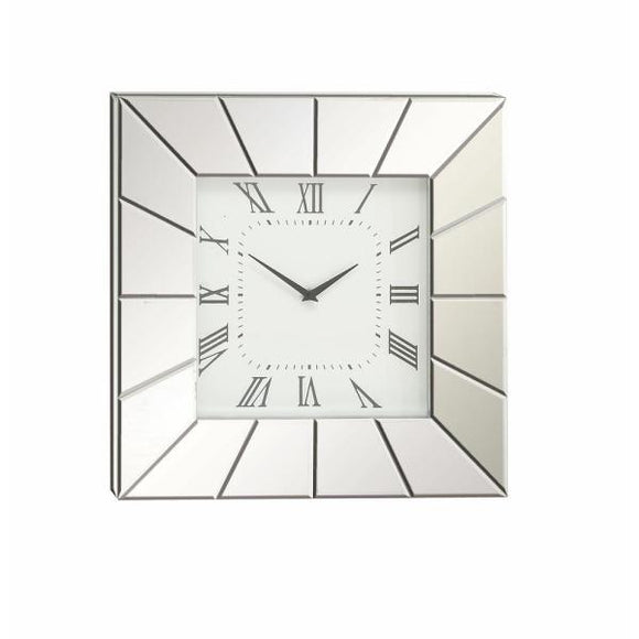 Silver Glam Wood Wall Clock, 20