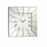 Silver Glam Wood Wall Clock, 20" x 20"