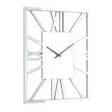 Silver Wood Glam Wall Clock, 32" x 2" x 24"