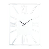 Silver Wood Glam Wall Clock, 32" x 2" x 24"