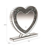 Silver Heart Shape Table Mirror