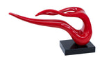 Red Abstract Tabletop Sculpture - Home Decor