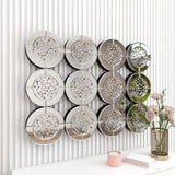 Silver Glam Wood Wall Mirror -  29" x 39"