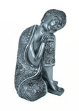 8" Silver Sleeping Buddha - Home Decor