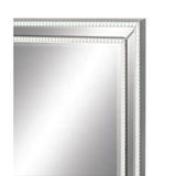 Silver Glam Wood Wall Mirror -  63" x 24"