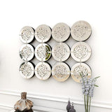 Silver Glam Wood Wall Mirror -  29" x 39"