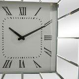 Silver Glam Wood Wall Clock, 20" x 20"