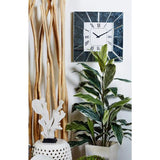 Silver Glam Wood Wall Clock, 20" x 20"