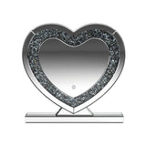 Silver Heart Shape Table Mirror