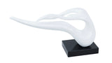 White Abstract Tabletop Sculpture - Home Decor