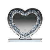 Silver Heart Shape Table Mirror