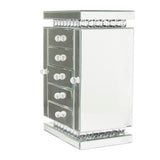 Silver Wood Glam Jewelry Box - Home Decor